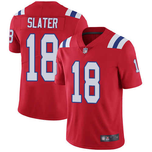 New England Patriots Football #18 Vapor Limited Red Men Matthew Slater Alternate NFL Jersey->women nfl jersey->Women Jersey